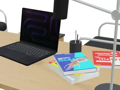 Office Furniture pack Low-poly 3D model