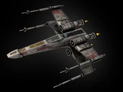 X-Wing Fighter Low-poly 3D model