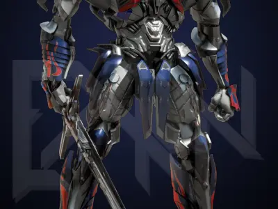 Transformers Optimus Prime DLX TLK Low-poly 3D model