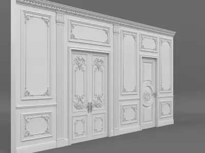 Wall Molding in Classic French style 3D model