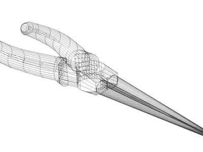 Mechanical Handtools - Round-nose Pliers 3D model