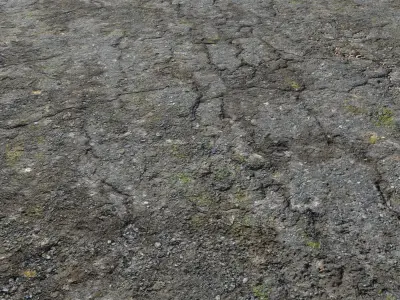 Old asphalt road 2 PBR Texture