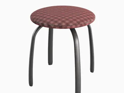 Steel Stool F 05 3D model