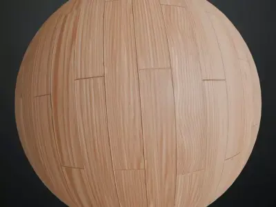Light Ash Wood Flooring Planks PBR Seamless Texture