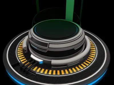 Sci Fi Liquid Container 3D model buy