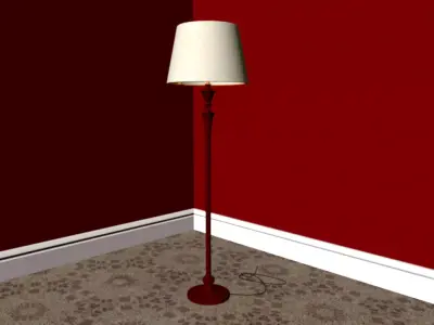 Floor Lamp Low-poly 3D model 23