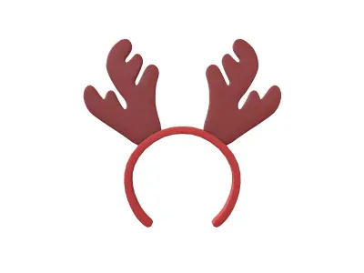 Rudolf Headband v1 001 Low-poly 3D model