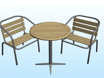 OUTDOOR FURNITURE 14 Low-poly 3D model