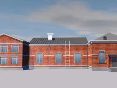 Country house Low-poly 3D model get