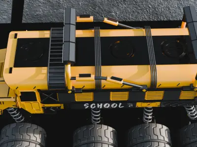 Sci-fi bus 3D model
