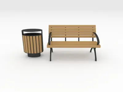 Bench Park 32 3D model