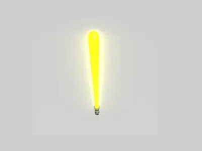 Star Wars Lightsaber 05 Yellow - SciFi Character Weapon Low-poly 3D model