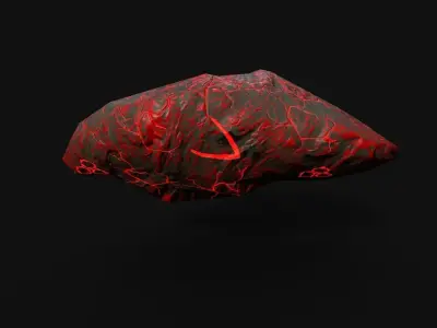 Scifi rock low poly model Low-poly 3D model