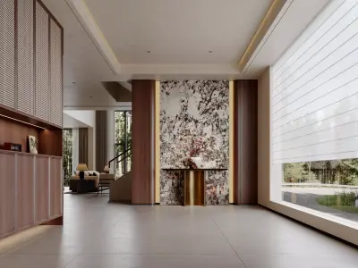 Villa interior scene 3D model purchase