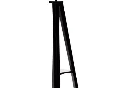 Aurora Metal Tripod Floor Lamp Black Low-poly 3D model