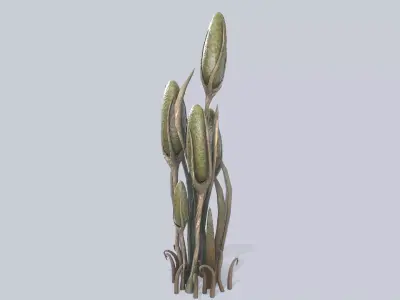 Fantasy plant Low-poly 3D model
