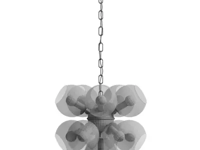 SPHERE CUMULUS GLASS CHANDELIER 7 3D model