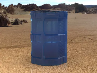 Sci-fi Canister as a storage container 3D model