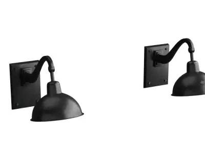 Street Wall Light Low-poly 3D model