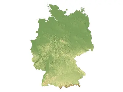 Germany Terrain 3D Map 3D model