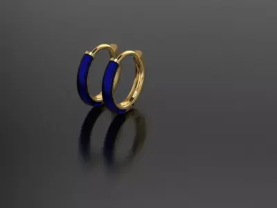 Enamel earrings 3D print model