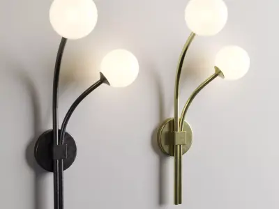 burgeon wall light Low-poly 3D model