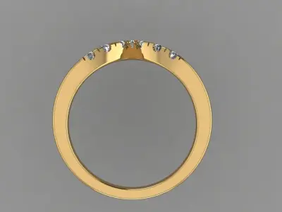 Curve Wedding Band 3D Print Model  Free 3D print model