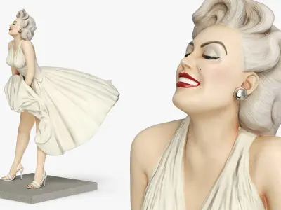  Marilyn Monroe Wind Dress Statue 
