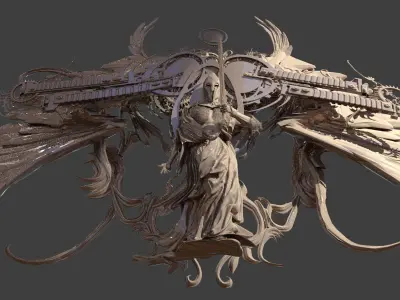 Sir Lamorak knight Archway wings  3D model