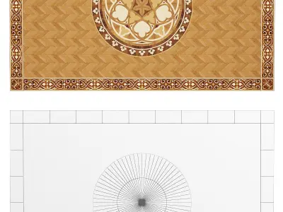 Parquet Da Vinci and 12 Rosettes 3D model