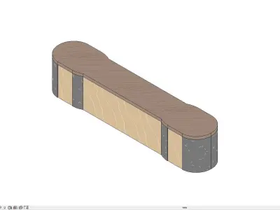 Park Benches 01 Free 3D model