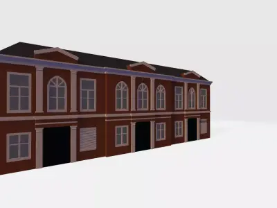 Building Facade for 3D Art Free low-poly 3D model