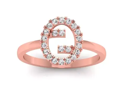 Solitaire Wedding Engagement Women Rings Round Top Band 3D print model