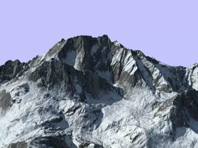 Snow Mountain 001 Low-poly 3D model