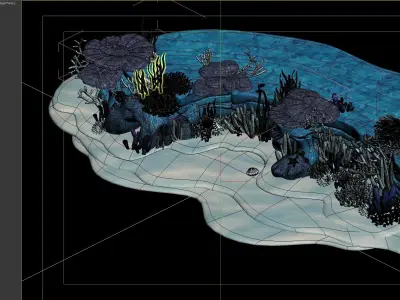 coral cartoon 3D model