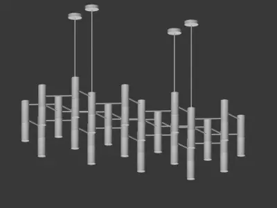 Linear Suspension Chandelier Collection 3D model