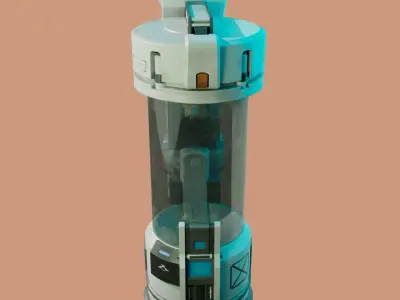 Sci-Fi Capsule Low-poly 3D model