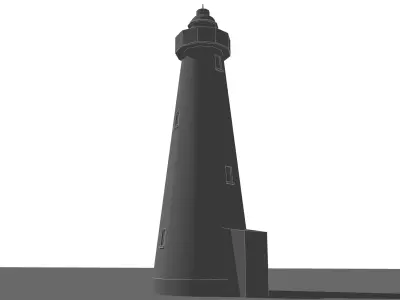 The Lady Elliot Island Lighthouse Low poly Low-poly 3D model