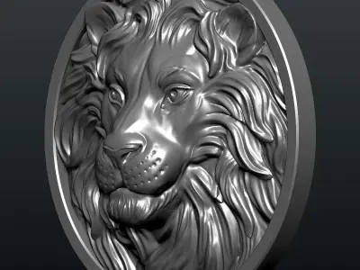  Lion Coin 3D print model