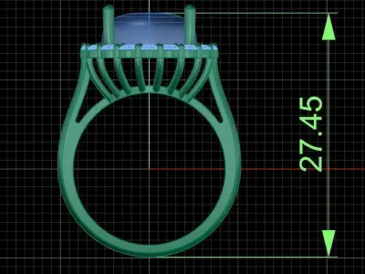 Jewelry ring 417 3D print model