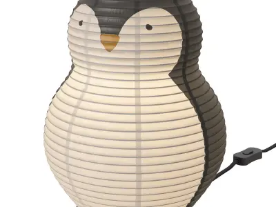 HM Rice paper penguin table lamp 3D model