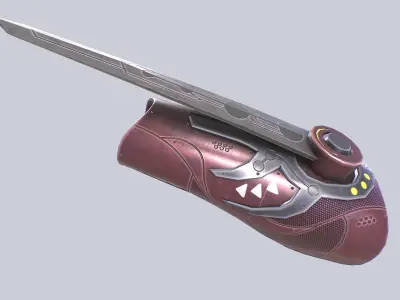 Scifi arm blade Low-poly 3D model
