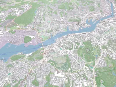 Cityscape Gothenburg Sweden 3D model