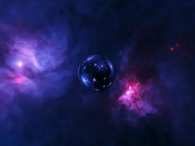 Space sun and nebula HDRI Sci-fi 3D Model Collection Low-poly 3D model