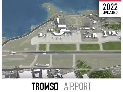 Tromso Airport Low-poly 3D model