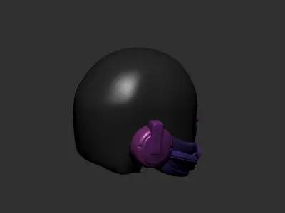 helmet high poly sculpt 3d printable ver 7 3D model 3D model
