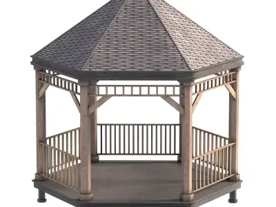 Stunning Gazebo Backyard 3D model
