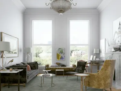 Octane - C4D Scene files - Living Room Interior 3D model