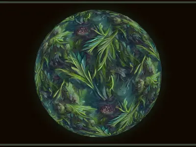 Grass Pine Forest Floor --20 TEXTURES-- Hand-painted --PACK 1--- Texture