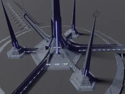 SCI-fi City 3D model buy
